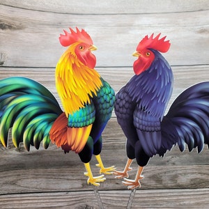 Rooster Cake Topper | Farm Cake Topper | Rooster Birthday Decor| Rooster Birthday Party | Farm Party Decorations | Gallo | Farm Animals