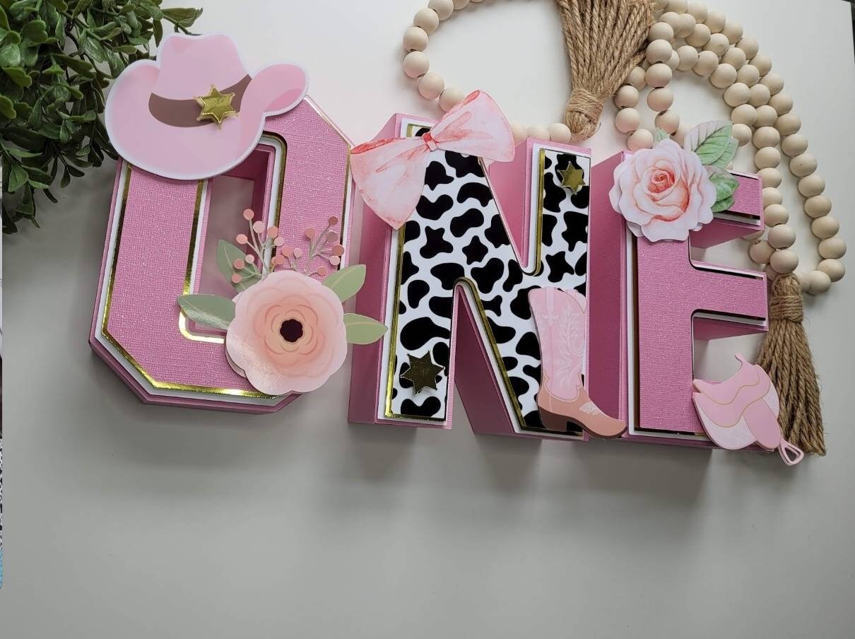 My 1st Rodeo Party Decor Rodeo 3D Letters Cowgirl Party | Etsy