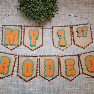 Rustic Rodeo Cowboy Birthday Banner | Cowboy Decorations | Rodeo Birthday | Cowboy Birthday |  Boho Cowboy Decor | Vintage Cowboy Banner