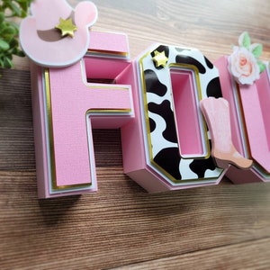 Rodeo 3D Letters | Rodeo Party Decorations | Paper Letters (no Wood ...