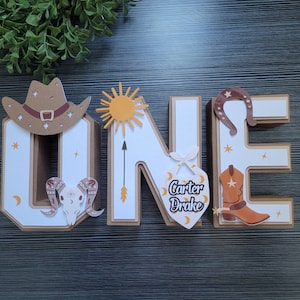 Wild West One Birthday 3D Letters | Cowboy Birthday | Western Theme Wild West Modern | Cowboy Rodeo Party | Western Ranch | Country Birthday
