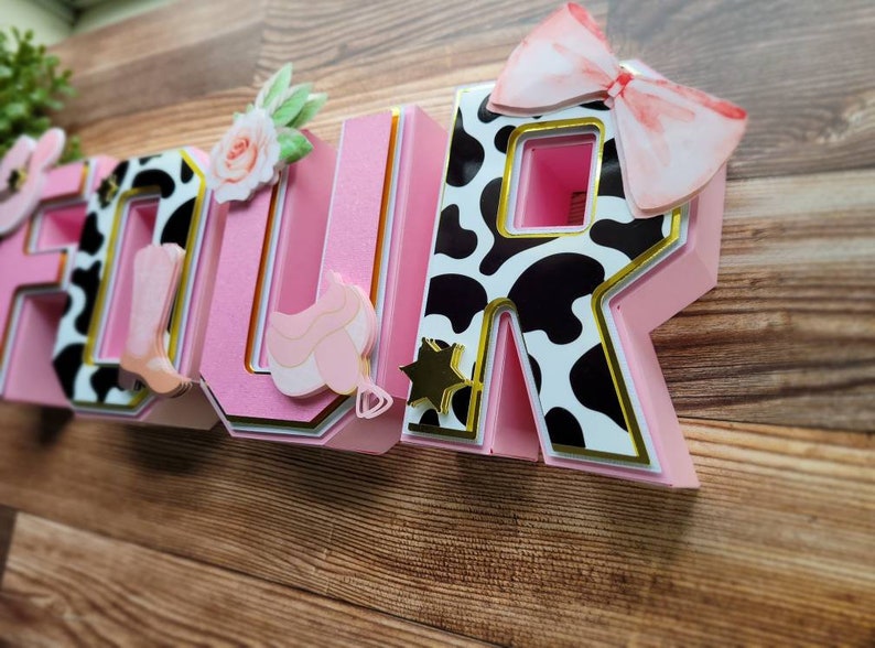 Rodeo 3D Letters Rodeo Party Decorations Paper Letters no - Etsy
