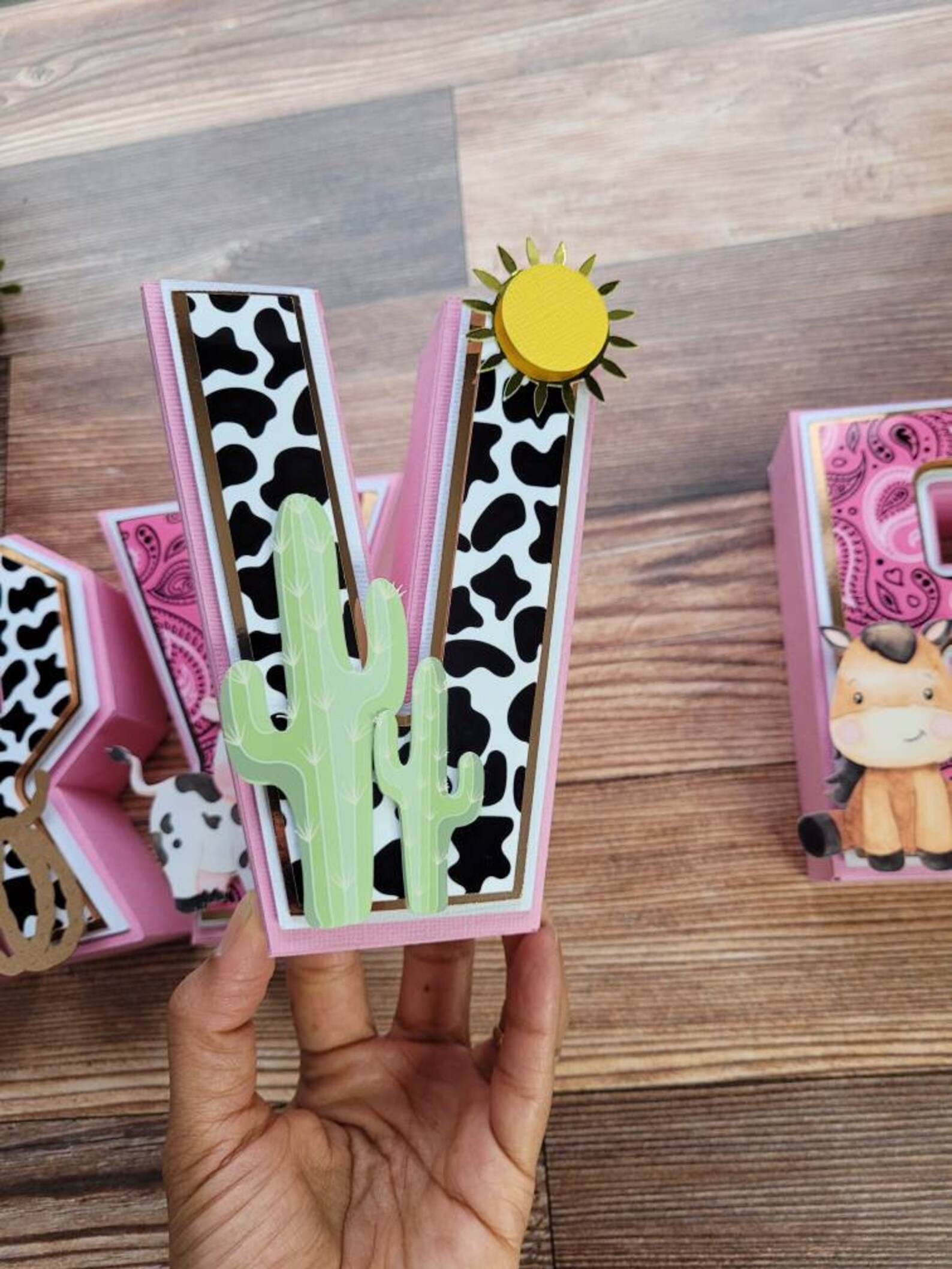 Rodeo 3D Name Paper Letters Rodeo Cowgirl Farm Paper - Etsy