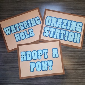 Rodeo Party Signs | Grazing Station Sign Party Decor | Cowgirl Cowboy decor | Rodeo Table Party Signs Decorations