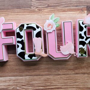 Rodeo 3D Letters | Rodeo Party Decorations | Paper Letters (No Wood)| Cowgirl decor | Cowgirl Birthday Decor | Rodeo Glam | Cowgirl Party