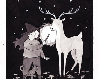 Meagan OBrien Original Art / Inktober: Wild