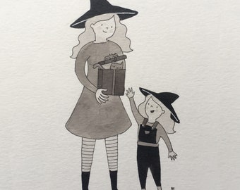 Meagan OBrien Original Art | Inktober: Gift