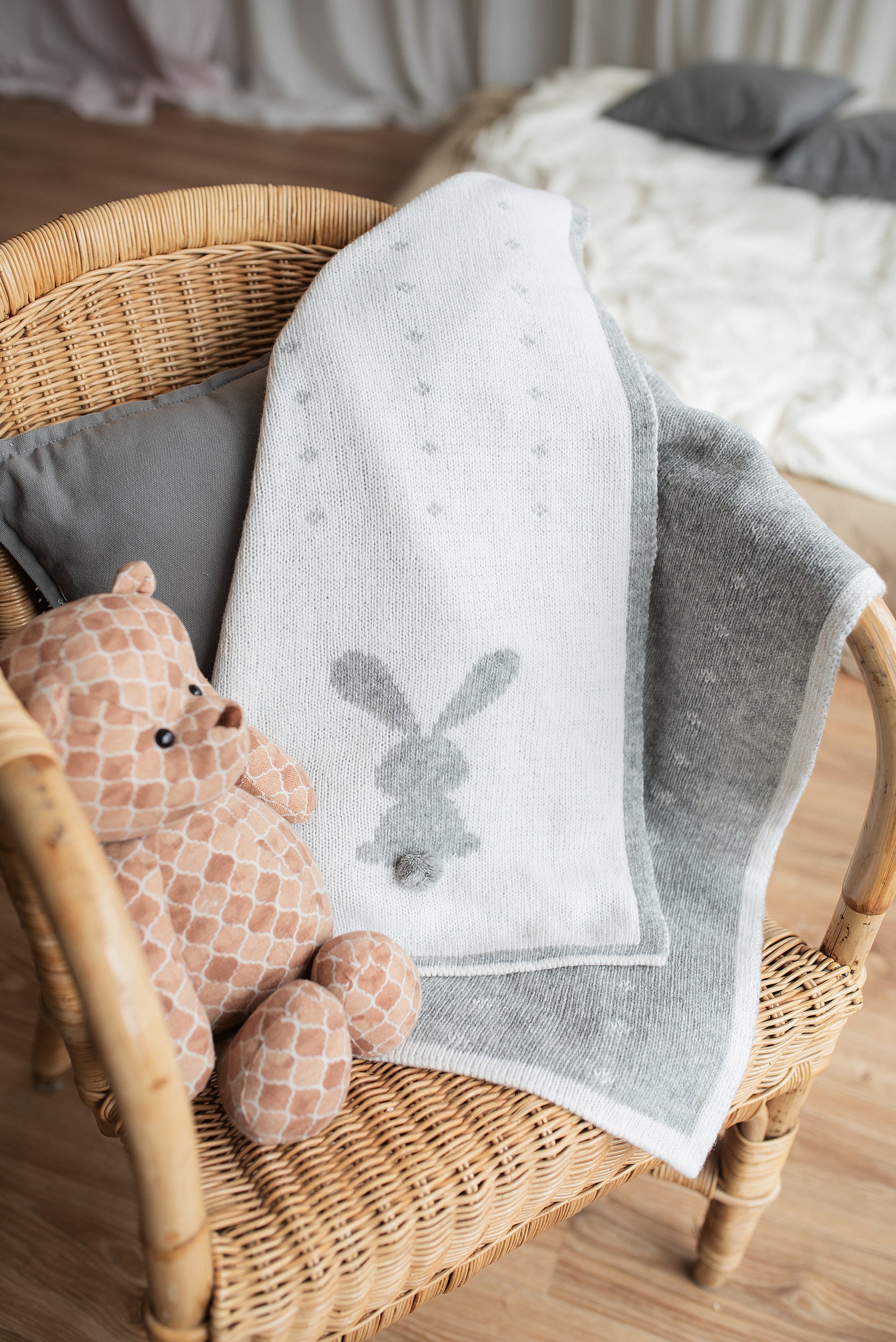 Gray Merino Wool Baby Blanket Pure Merino Baby Blanket Etsy UK