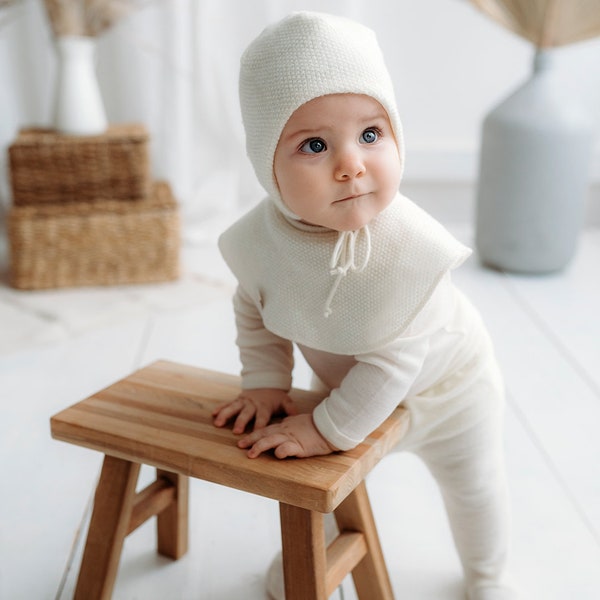 Écharpe en laine mérinos pour bébé - Cache-cou nouveau-né - Écharpe à col roulé pour bébé