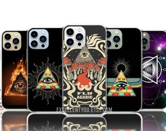 All seeing eye Egyptian Masons pyramid Phone case iPhone 14 13 12 11 8 Pro Max Mini X Xs Xr SE Case Samsung S10 S20 S21 S22 S23 Ultra Pixel