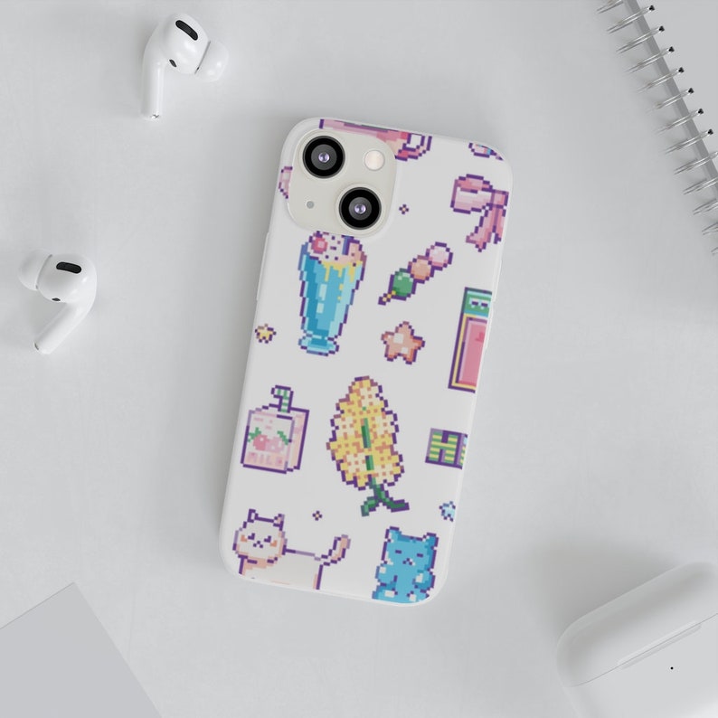 Phone Cases Y2k Pixel Art Print Custom Printed Aesthetics Y2k Etsy