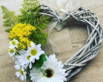 Daisy/Gerbera heart wreath