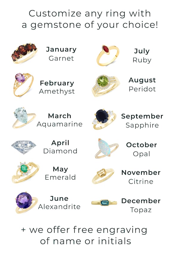 October and hotsell november birthstone ring