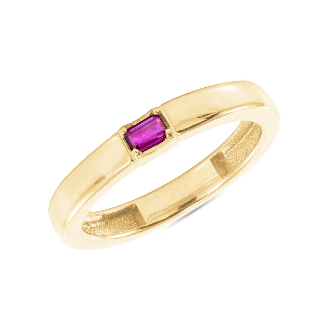 gold ruby ring stackable gold ring july ring natural... Stackable Ruby Gold Ring – Minimalist July Birthstone Jewelry, Small ...