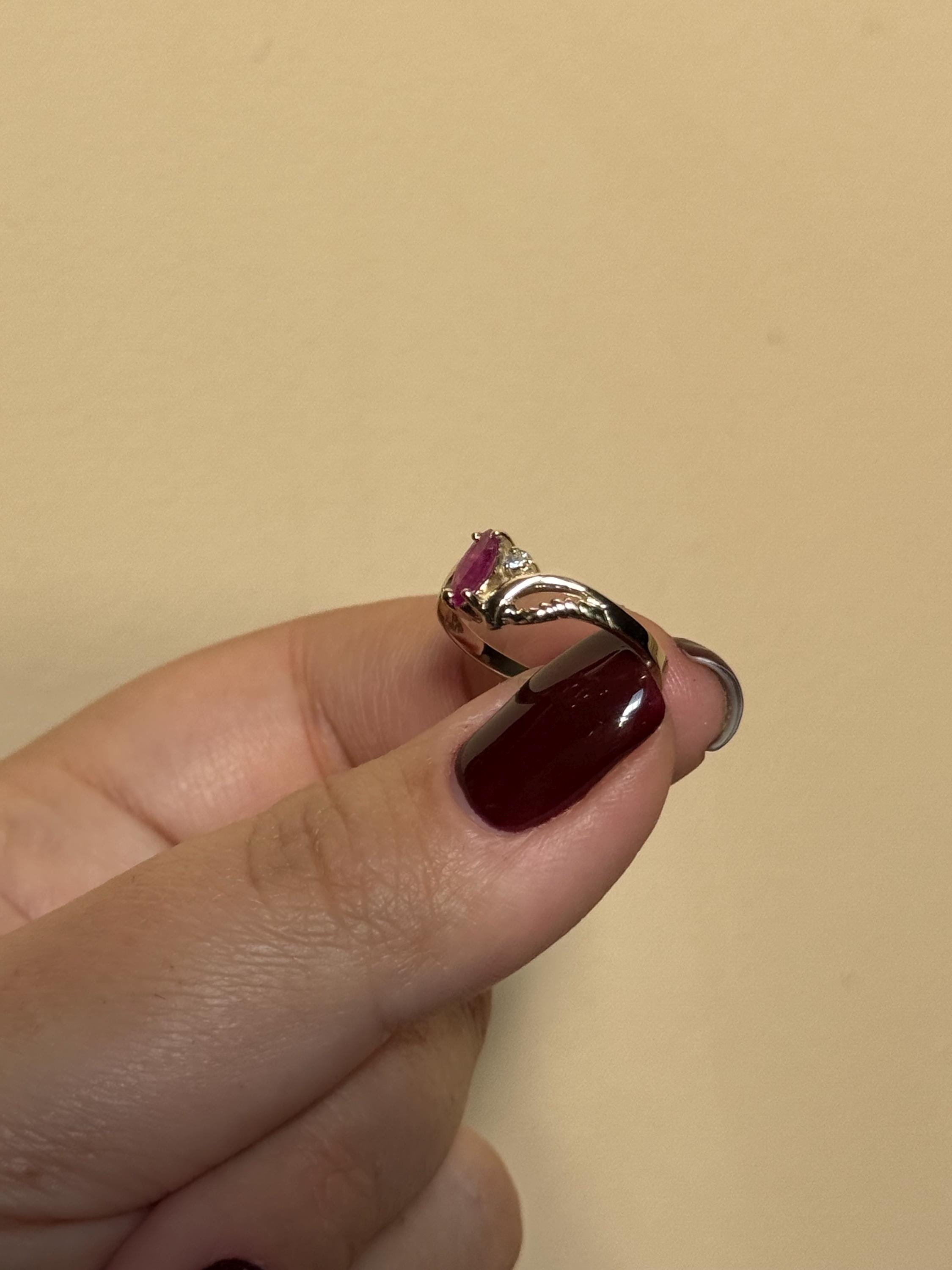 Ruby Rope Rings Marquise Ruby Ring • Yellow Gold Rope Band, Gemstone Jewelry Available ...