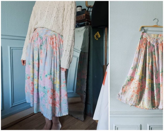 80's / early 90's Floral René Derhy Skirt