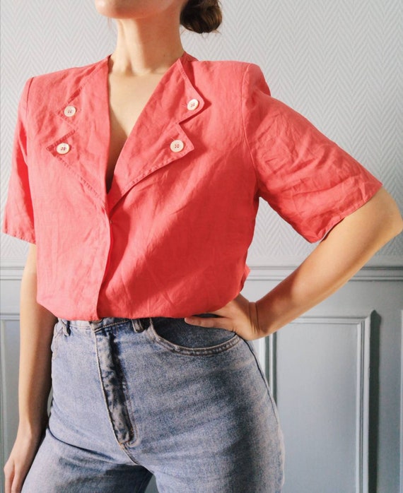 80's Linen Valentino Blouse
