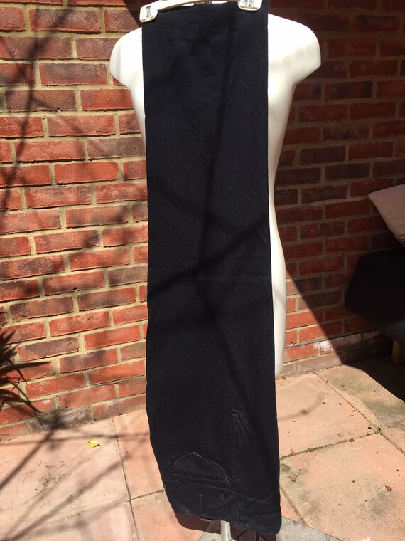 Mens Vintage 40s Black wool suit pants