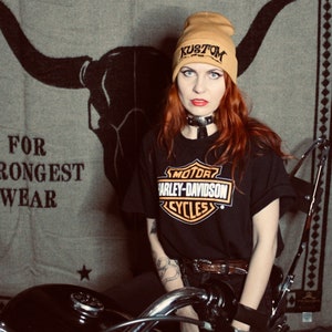 Vintage Harley logo biker t-shirt