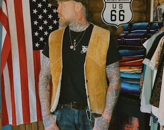 Roper Goat Nappa Vest (Brown) - Men's Vest