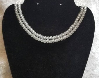 Crystal Quartz Bead Necklace