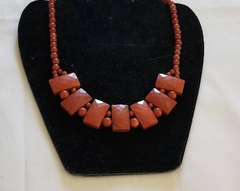 Red Jasper Bead Necklace