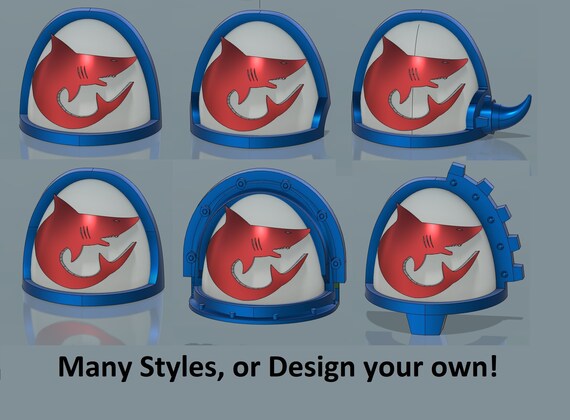 space sharks 3d shoulder pad space sharks 3d shoulder pad