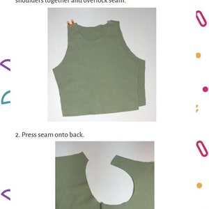 Top Sewing Pattern, Crop Top Pattern PDF, Tank Top Sewing Pattern, Easy Pattern, Instant Download, XS-XXL Sewing Patterns for women image 5