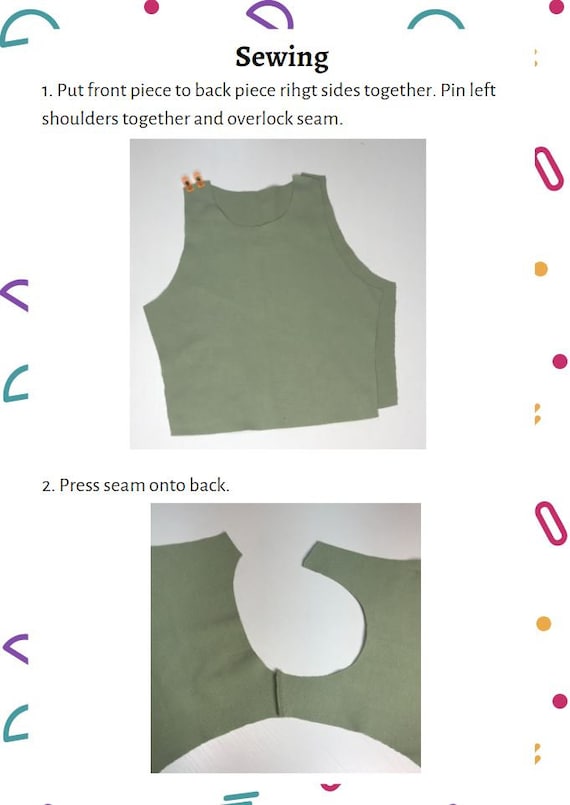 Top Sewing Pattern, Crop Top Pattern PDF, Tank Top Sewing Pattern, Easy Pattern, Instant Download, XS-XXL | Sewing Patterns for women
