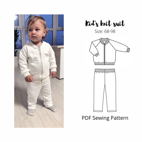 Bomber and Pants For Kids PDF Pattern | Sweatsuit Sewing Pattern | Sewing Tutorial