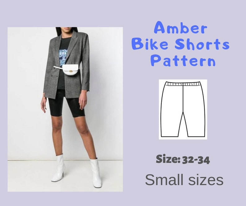 Amber Cycling Shorts Women PDF Sewing Pattern Small Size Etsy
