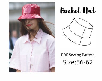 Trend Bucket Hat PDF Sewing Pattern (56-62 cm) | Instant download pattern