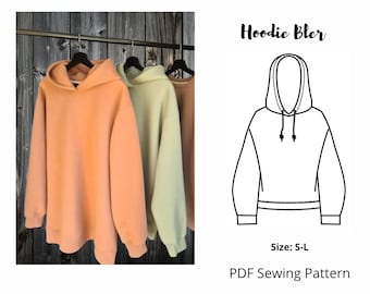 Oversized Hoodie Sewing Pattern for Women (PDF Pattern)