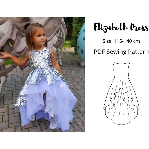 Unique Flower Girl Dress Pattern | Party Dress PDF | Instant Download