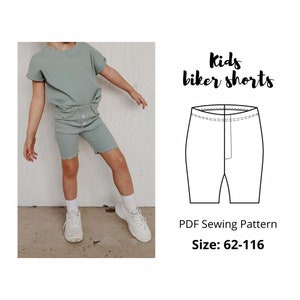 Kid's Cycle shorts PDF Pattern | Infant Bike Shorts sewing pattern From 6 month to 6 years (size 62-116)