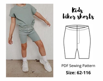 Kid's Cycle shorts PDF Pattern | Infant Bike Shorts sewing pattern From 6 month to 6 years (size 62-116)