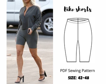 L-3XL Fashion Trend Biker shorts for women PDF Sewing Pattern | Easy sewing pattern