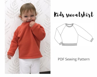 Infant's Sweatshirt PDF Sewing Pattern | Kids sweatshirt | Sewing tutorial