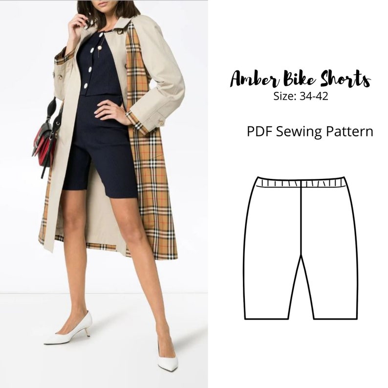 Regular Knit Cycling Short for Women PDF Sewing Pattern Etsy Australia