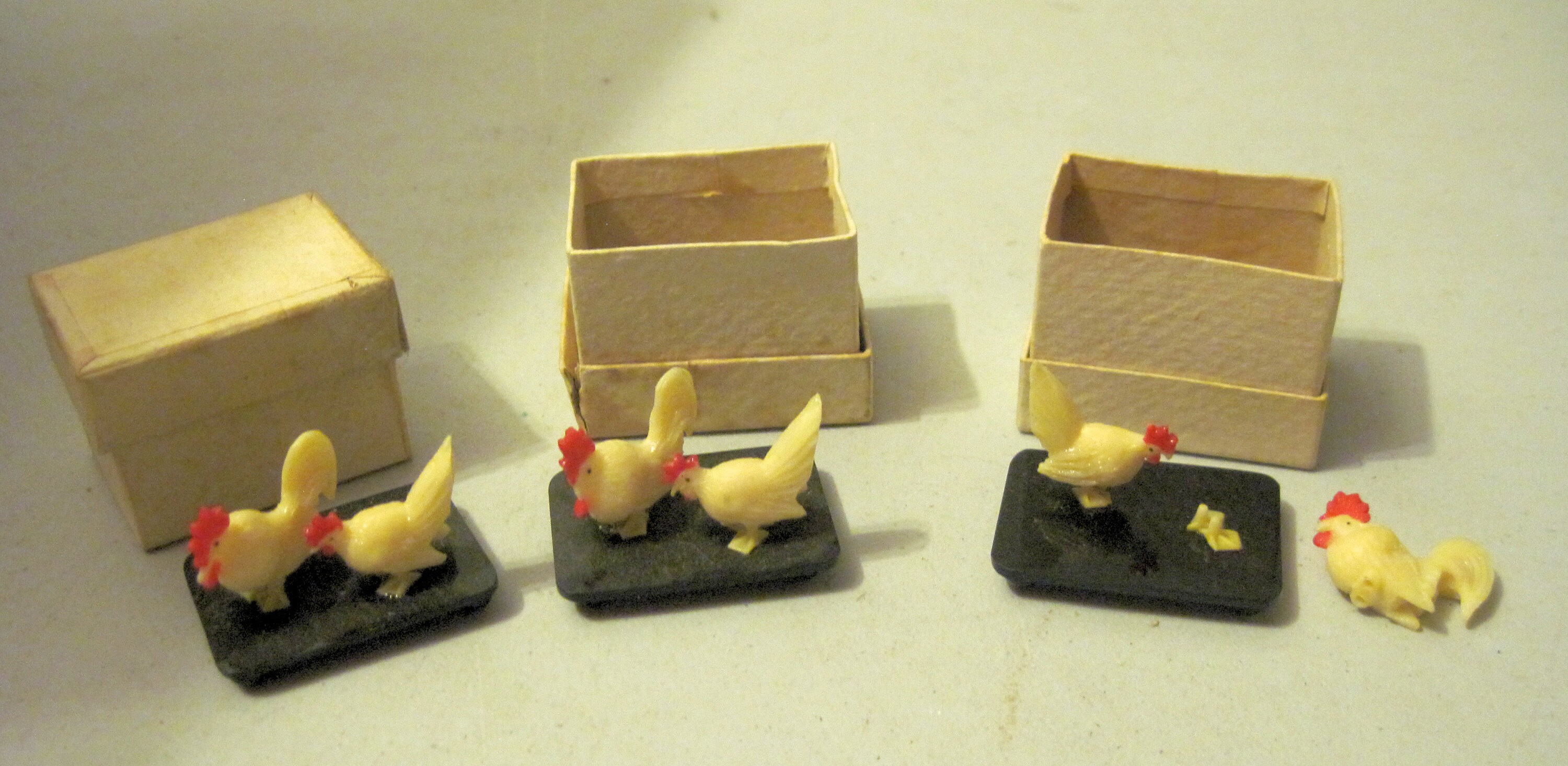 Lot of miniature plastic Chickens Etsy