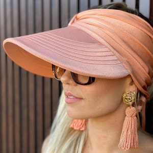 Sun Visor, Summer Hat, Beach Visor, Visor Cap, Visor Hat, Summer Visor Hat, Turban Hat, Summer Sun Visor, UV Protection, Ponytail Sun Visor