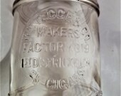 Rare Cigar Jar, embossed quot Wm Tegge Co, Factory 319, 1st District, Mich, 25 Cigars quot . Jar