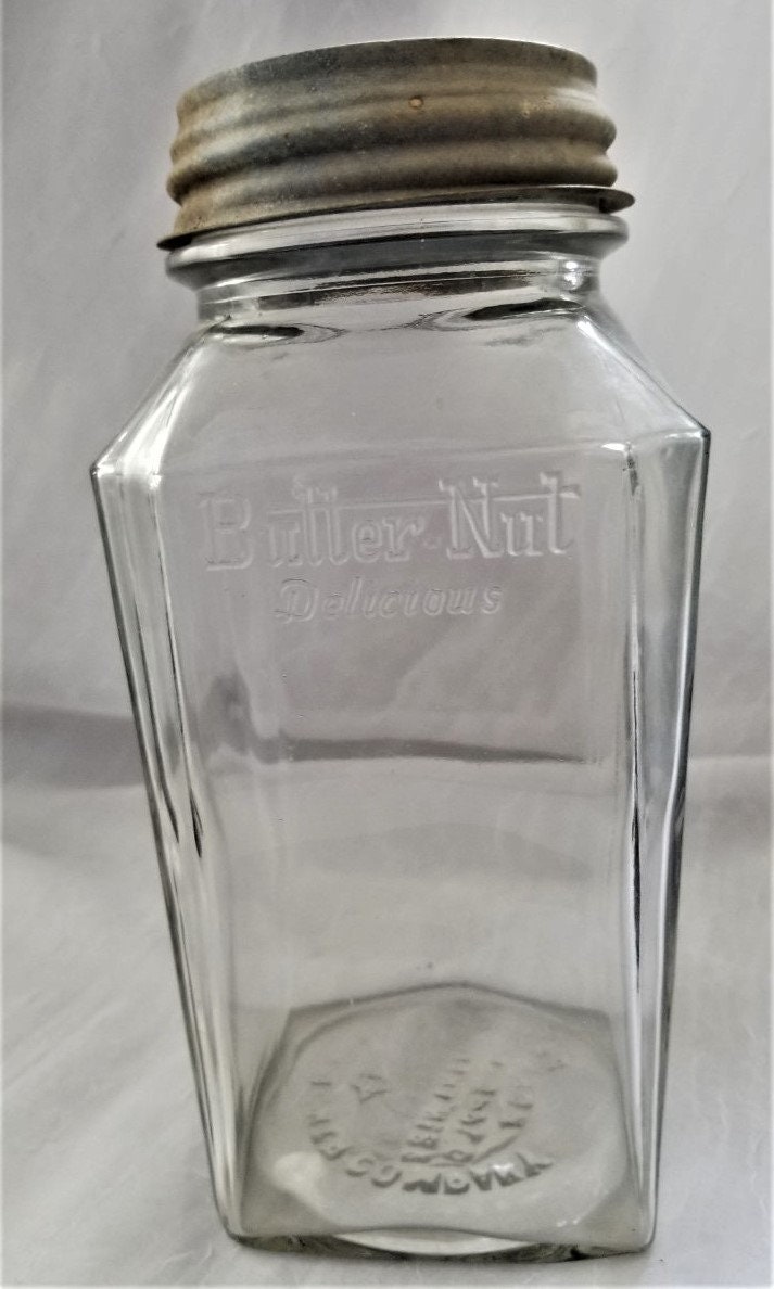Vintage Butternut Coffee Jar With Metal Lid Etsy