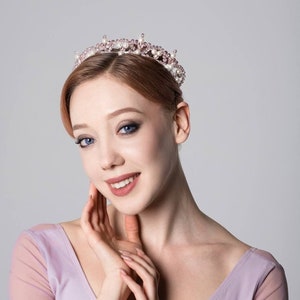 Ballet Headpiece Tiara - Pink & Pearl