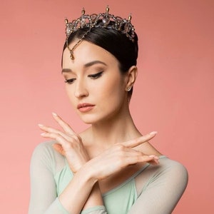 Rainbow and Gold crystal Tiara