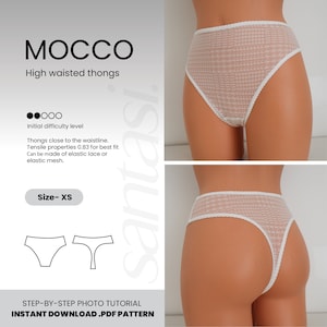 High-Waisted Thong Sewing Pattern XS (PDF Pattern)