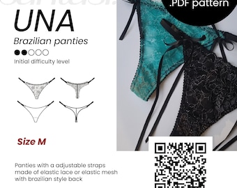 DIY Brazilian Panty Pattern | Lace & Mesh Designs, M Size (PDF Pattern)