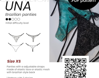 DIY Brazilian Panty Pattern | XS Size, 2 Designs (PDF Pattern)