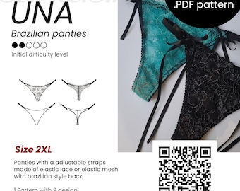 DIY Brazilian Panty Pattern 2XL | Lace & Mesh Designs (PDF Pattern)