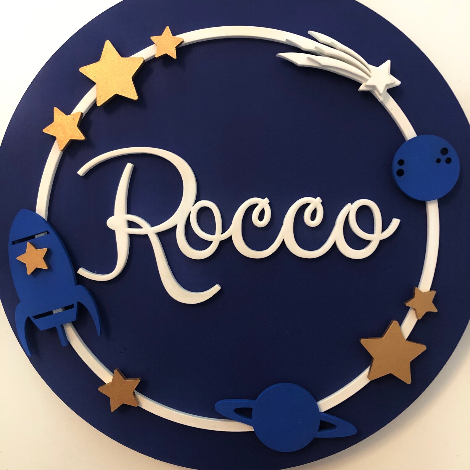 Space Themed Name Decoration / Wall Name / Boys Bedroom Decor Etsy